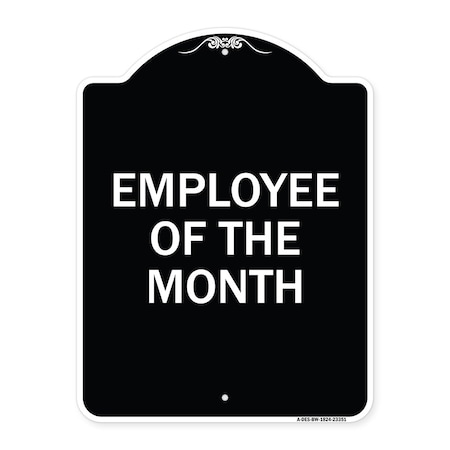 Signmission Designer Series Parking Stencil, Black & White Heavy-Gauge Aluminum Sign, 24" x 18", BW-1824-23351 A-DES-BW-1824-23351